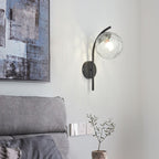 Applique da Parete Lampada a Globo di Vetro Nordic Arc 1 Luce