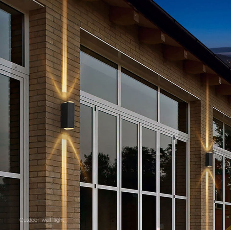 Lampada da Parete LED Rettangolare Moderna Minimalista in Alluminio per Esterni