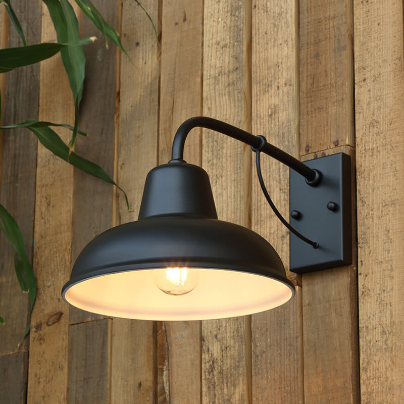 Lampada da parete vintage in ferro impermeabile da esterno con 1 luce