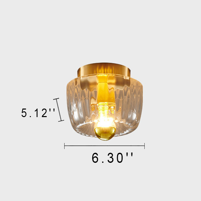 Moderno Lampadario di Lusso a Forma di Sole in Vetro Completo in Rame a Doppio Scopo con 1 Luce a Soffitto