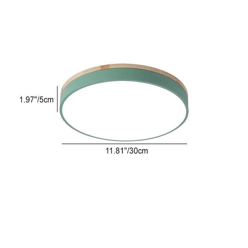 Lampada da soffitto LED rotonda in ferro acrilico minimalista moderna per camera da letto