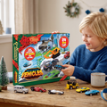 Calendario dell'Avvento di Natale con auto in ghisa per bambini