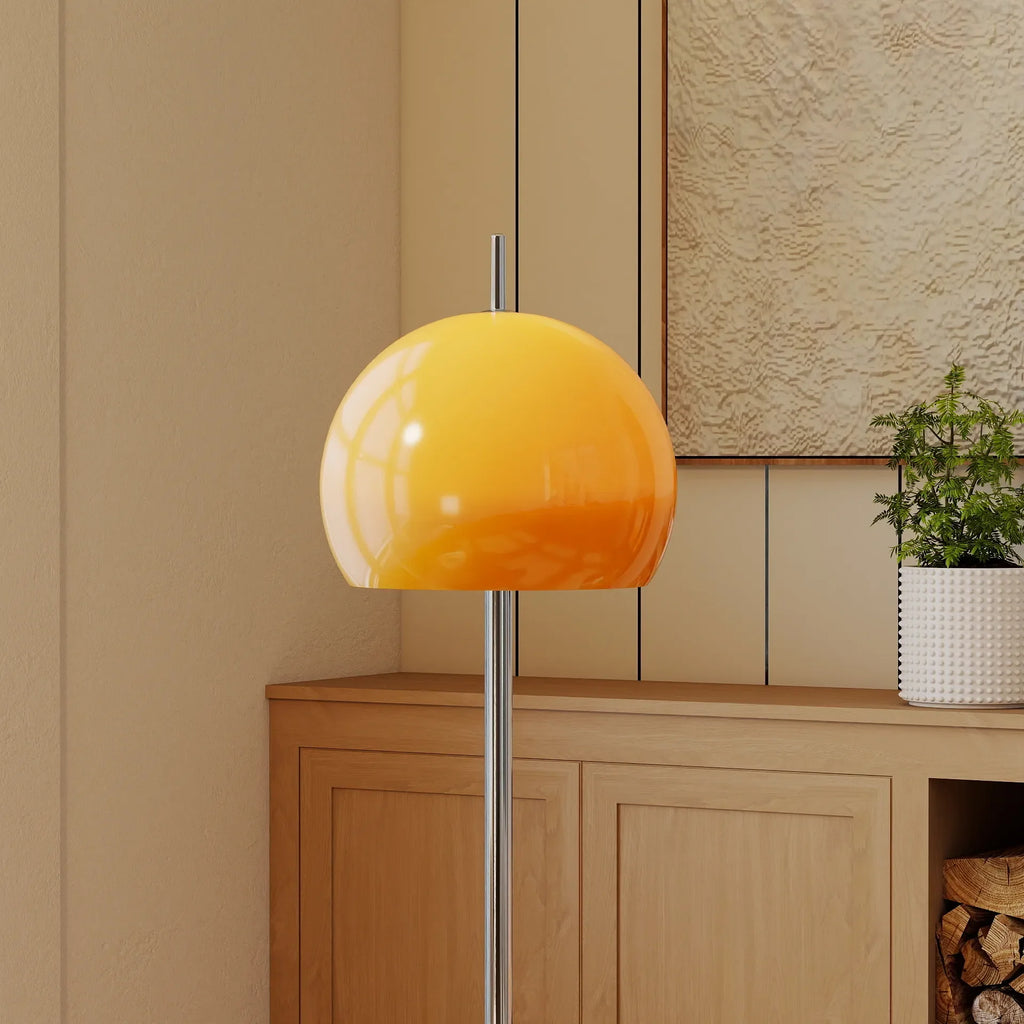Lampada da Terra Rotonda in Vetro alla Moda