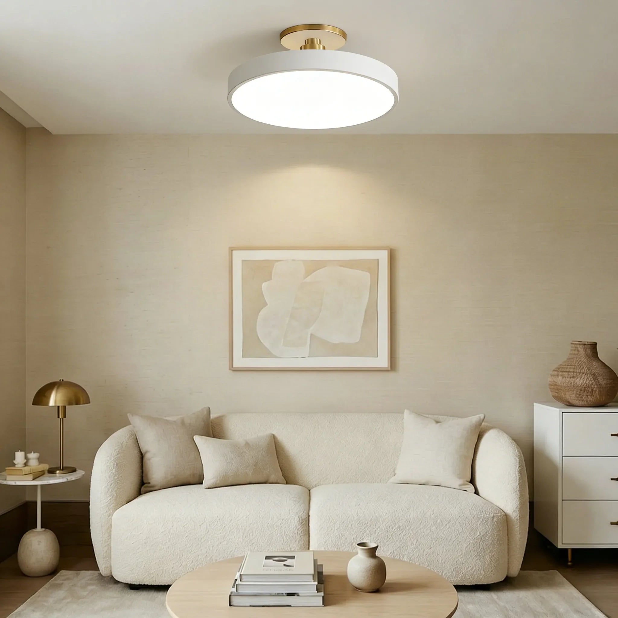 Lampada da soffitto rotonda a incasso nordica