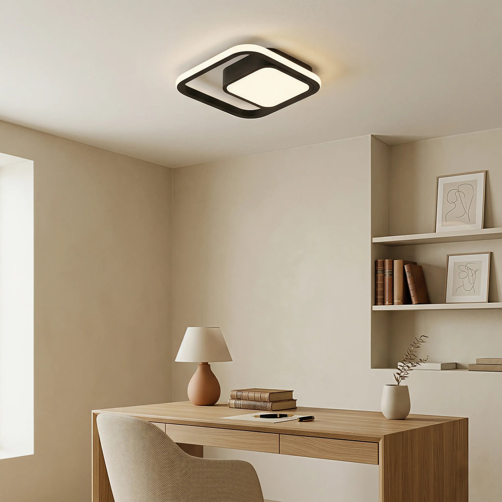 Lampada da soffitto a doppio anello minimalista nordica