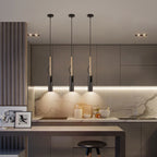 Luce a sospensione LED con spot moderno minimalista in oro a 1 luce