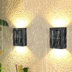 Lampada da Parete da Giardino LED Impermeabile Solare a Forma Quadrata