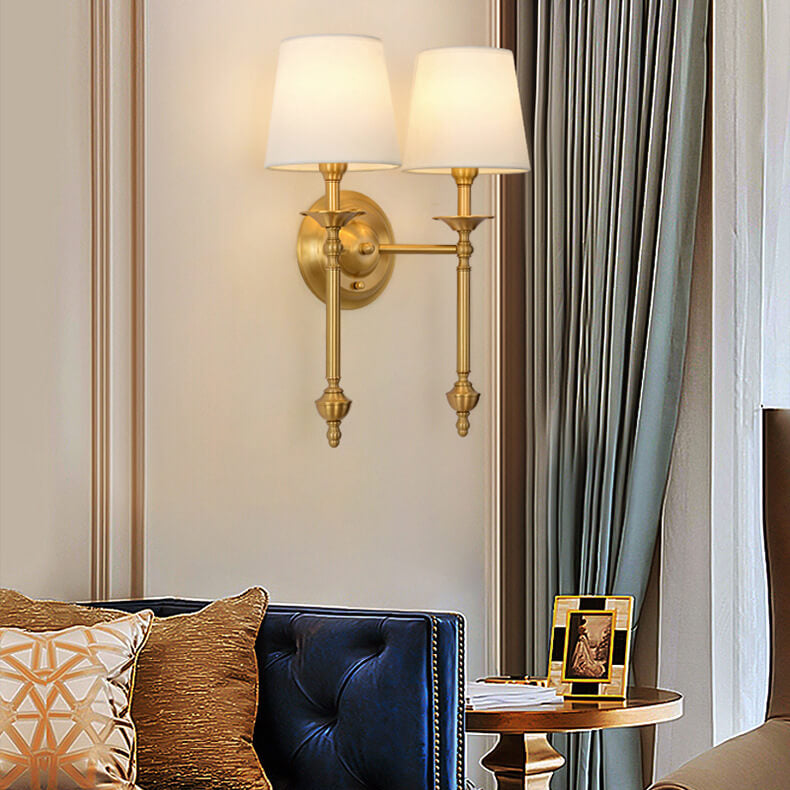 Applique Moderno con Ombrello in Ottone 1/2 Luce