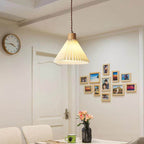 Lampada a Sospensione con Paralume Pieghettato Minimalista Nordico 1 Luce