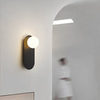 Base in Vetro Minimalista Nordico Lampada da Parete a 1 Luce