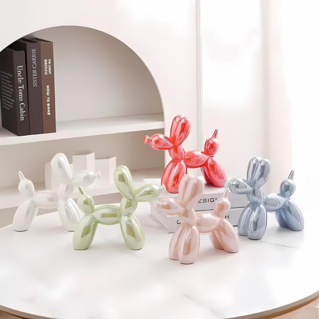 Nyxis - Scultura Decorativa in Ceramica Cane Palloncino