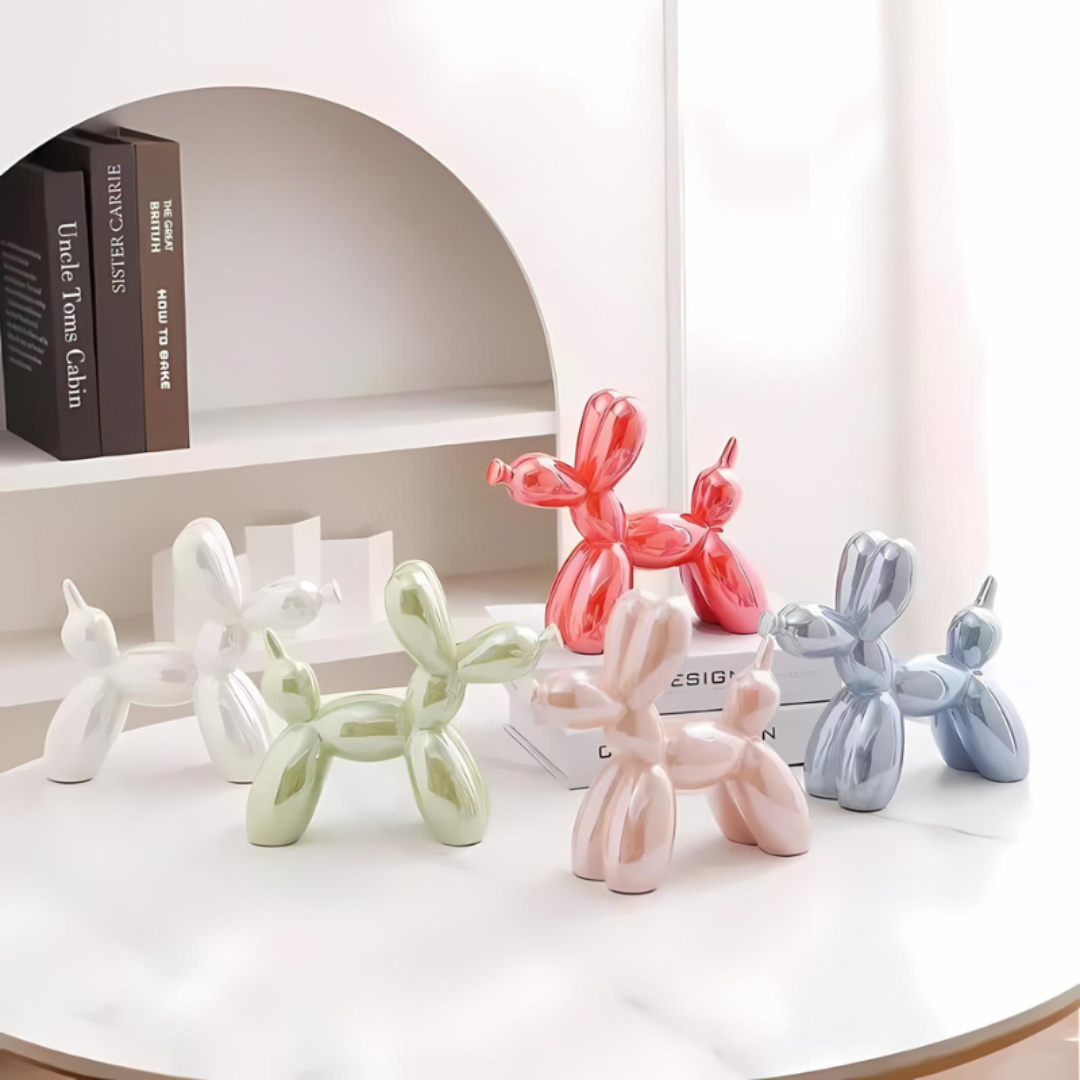 Nyxis - Scultura Decorativa in Ceramica Cane Palloncino