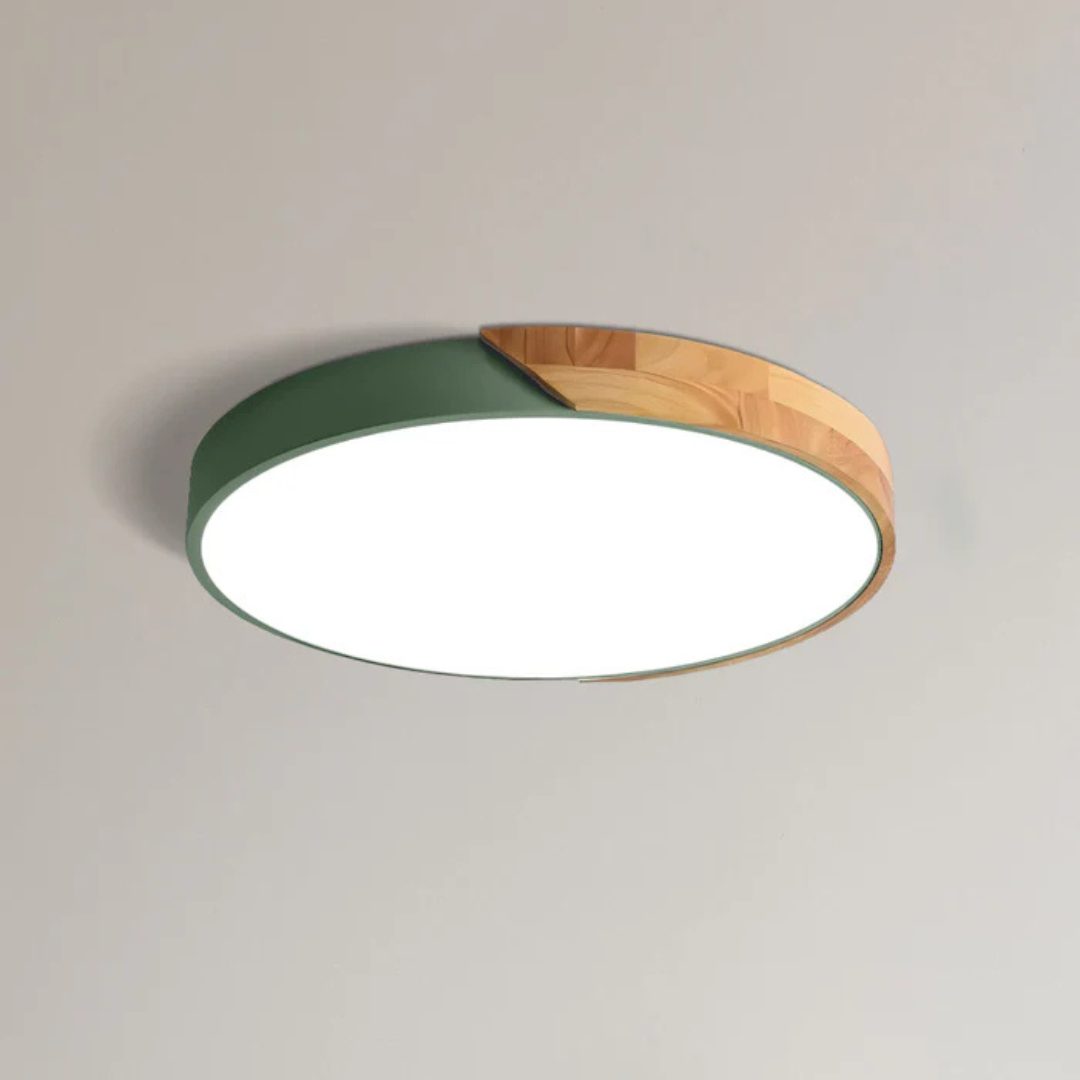 Delos - Lampada da soffitto in legno scandinavo con LED