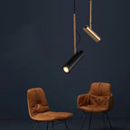 Luce a sospensione LED con spot moderno minimalista in oro a 1 luce