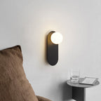 Base in Vetro Minimalista Nordico Lampada da Parete a 1 Luce