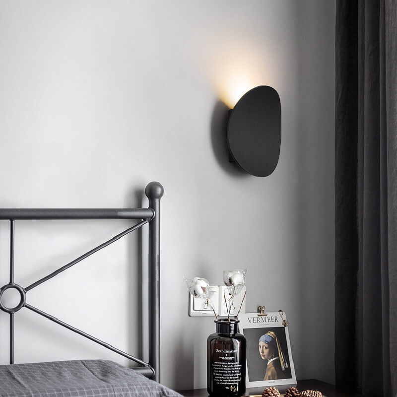 Lampada da Parete Minimalista Rotonda a LED da 1 Luce per Interni ed Esterni