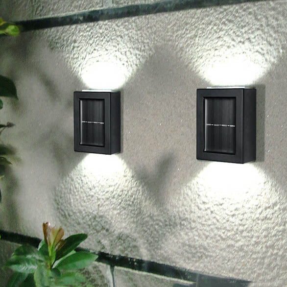Lampada da Parete da Giardino LED Impermeabile Solare a Forma Quadrata