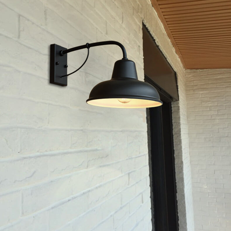 Lampada da parete vintage in ferro impermeabile da esterno con 1 luce