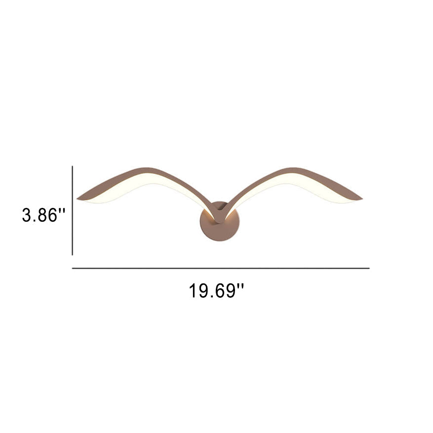 Lampada da parete LED in acrilico con gabbiano minimalista nordico