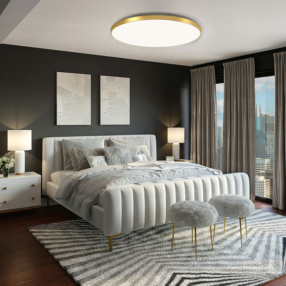 Madeleine | Lampada da soffitto LED rotonda a luce soffusa in design moderno