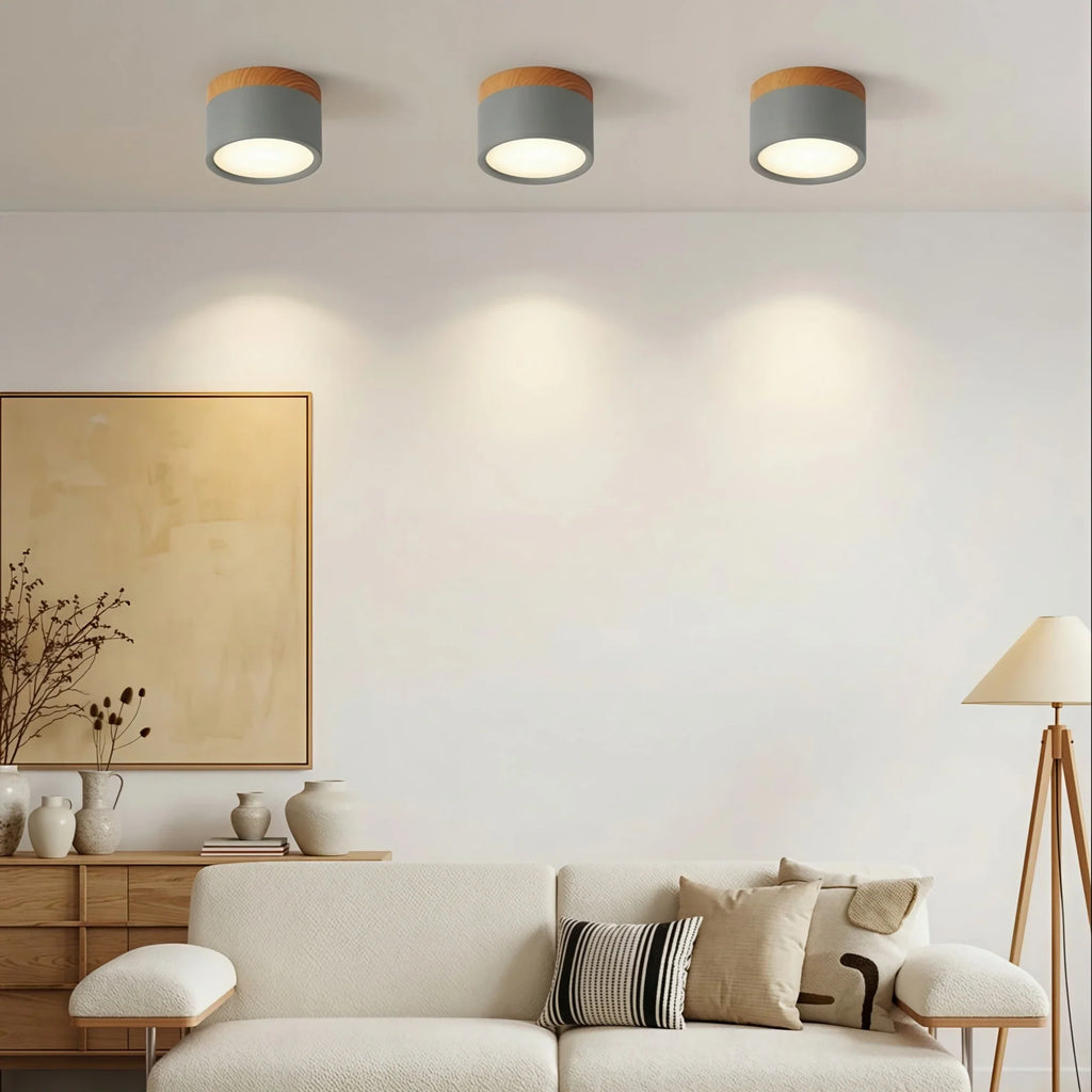 Lampada da soffitto LED cilindrica semplice nordica