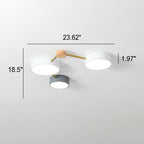 Illuminazione a Soffitto LED in Legno Massello e Ferro Stile Minimalista Scandinavo
