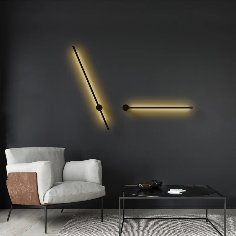Lampada da Parete Verticale in Metallo Minimalista Moderna