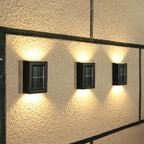 Lampada da Parete da Giardino LED Impermeabile Solare a Forma Quadrata