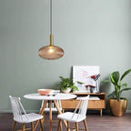 Lanterna in Vetro Striata Minimalista con Sospensione a 1 Luce