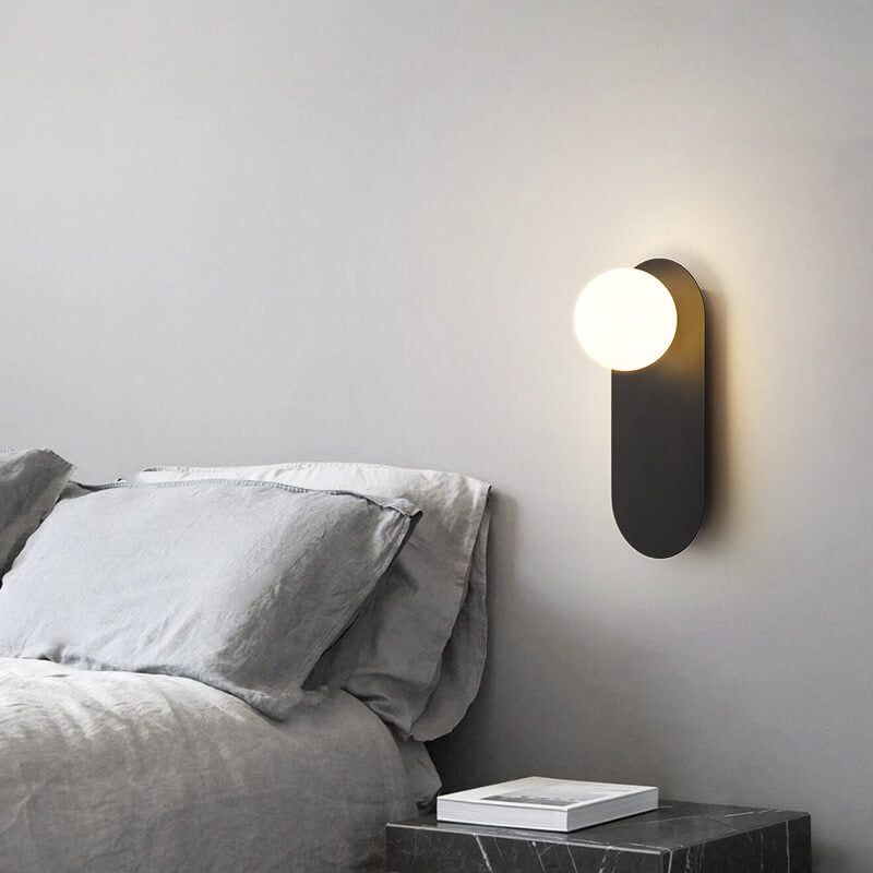 Base in Vetro Minimalista Nordico Lampada da Parete a 1 Luce