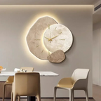 Orologio da Parete Moderno in Legno con Illuminazione LED Soffusa
