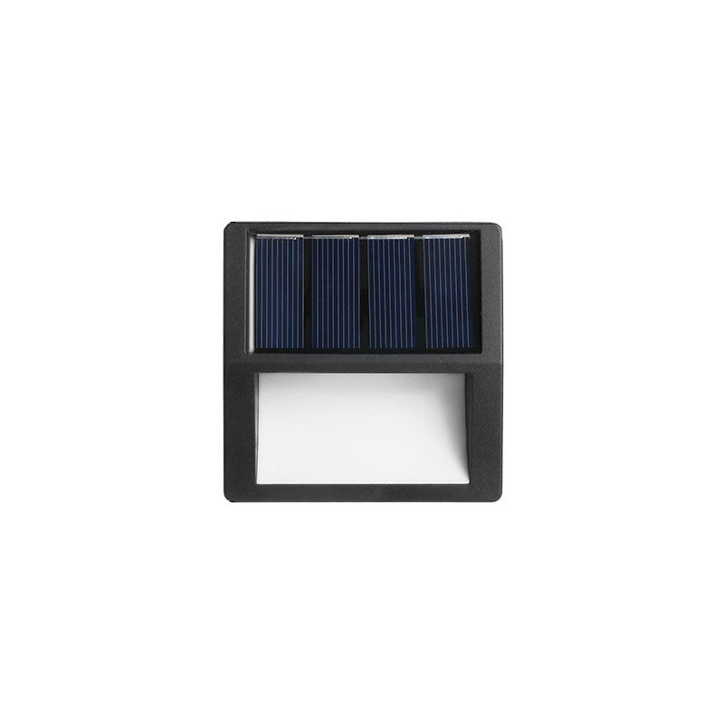 Luce da Esterno a LED Solare Rotonda Quadrata Moderna Minimalista Impermeabile per Passi da Patio