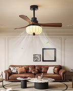 Elira Vintage Ventilatore da Soffitto con Luce