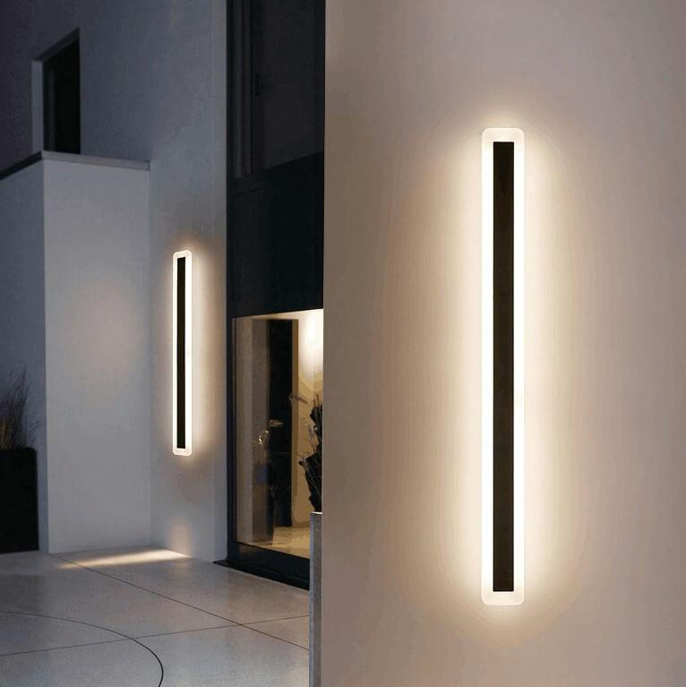 Lampada da Parete Esterno Waterproof LED Acrilica Minimalista a Forma di Barra Allungata con 1 Luce