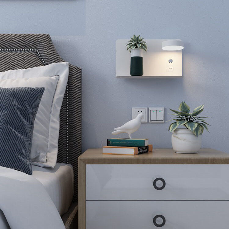 Lampada da Parete LED Quadrata Moderna Minimalista in Ferro e Acrilico Ricaricabile USB