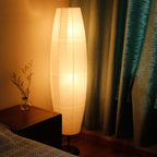Lampada da terra con colonna in carta di riso minimalista nordica a 2 luci