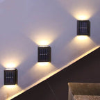 Lampada da Parete da Giardino LED Impermeabile Solare a Forma Quadrata
