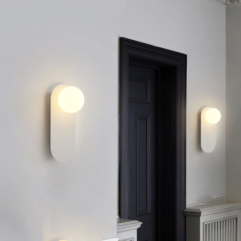 Base in Vetro Minimalista Nordico Lampada da Parete a 1 Luce