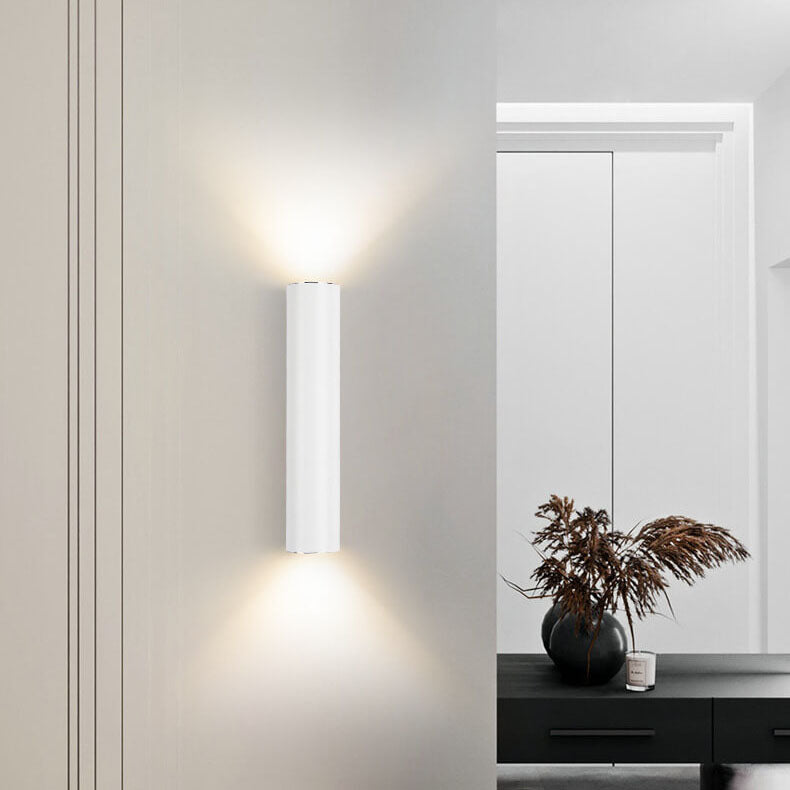 Applique da Parete Moderna Minimalista Rotonda in Alluminio con 2 Luci per Camera da Letto