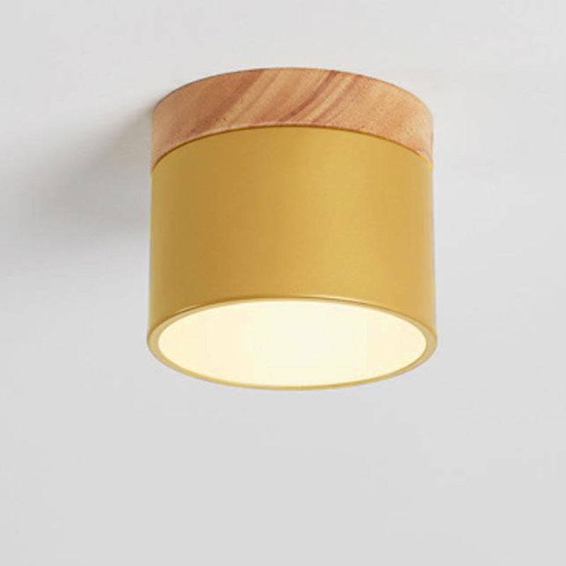 Plafoniera LED a Soffitto a Log in Colore Solido Scandinavo