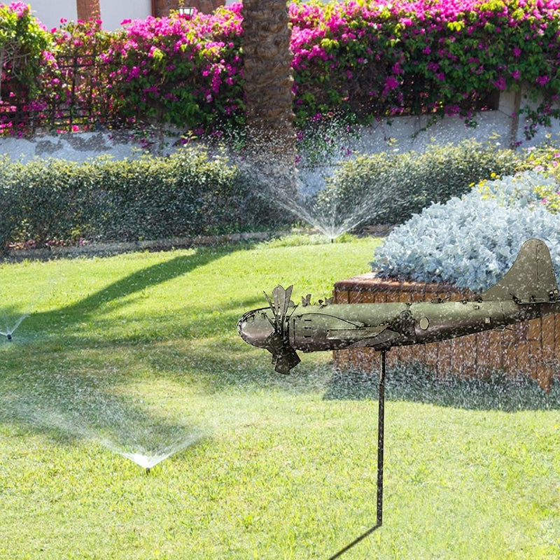 AeroSpin – Mulino a vento decorativo in design aereo per il giardino