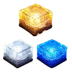Luce Cubo da Giardino Solare con Effetto Onde d'Acqua a Cambio Colore