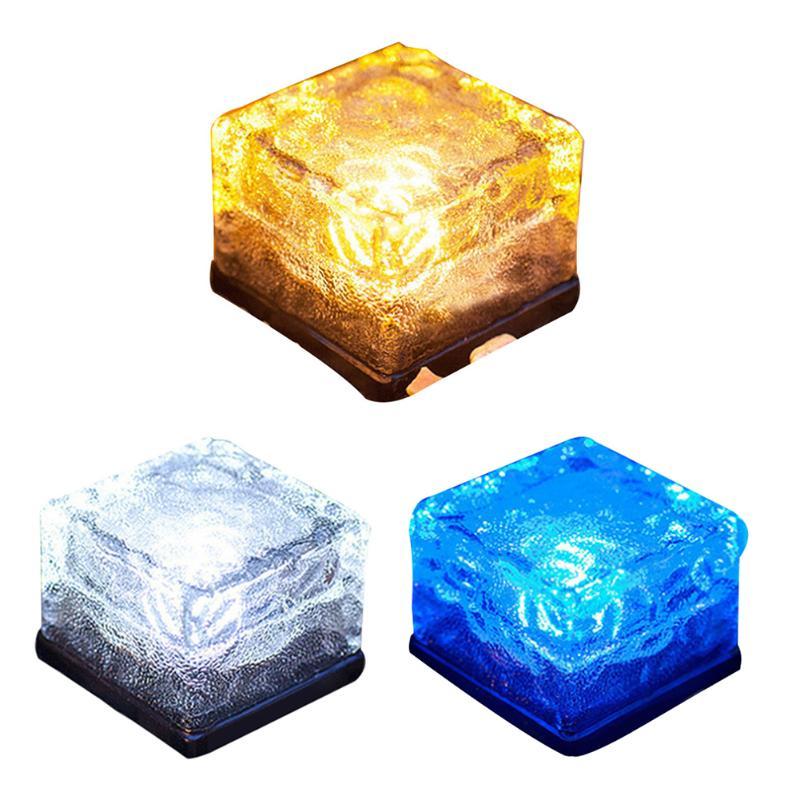 Luce Cubo da Giardino Solare con Effetto Onde d'Acqua a Cambio Colore