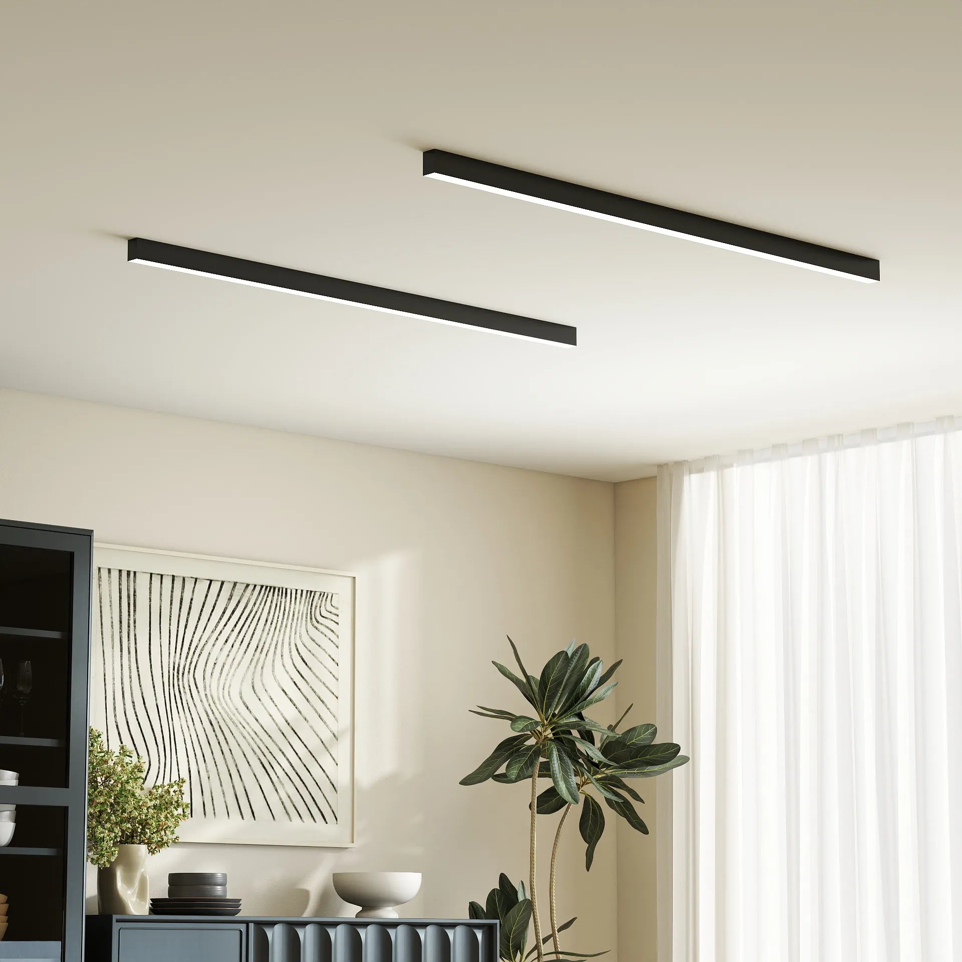 Moderna Lampada da Soffitto a Striscia LED Nordica