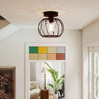 Lampada da soffitto in vetro a forma di lanterna creativa moderna