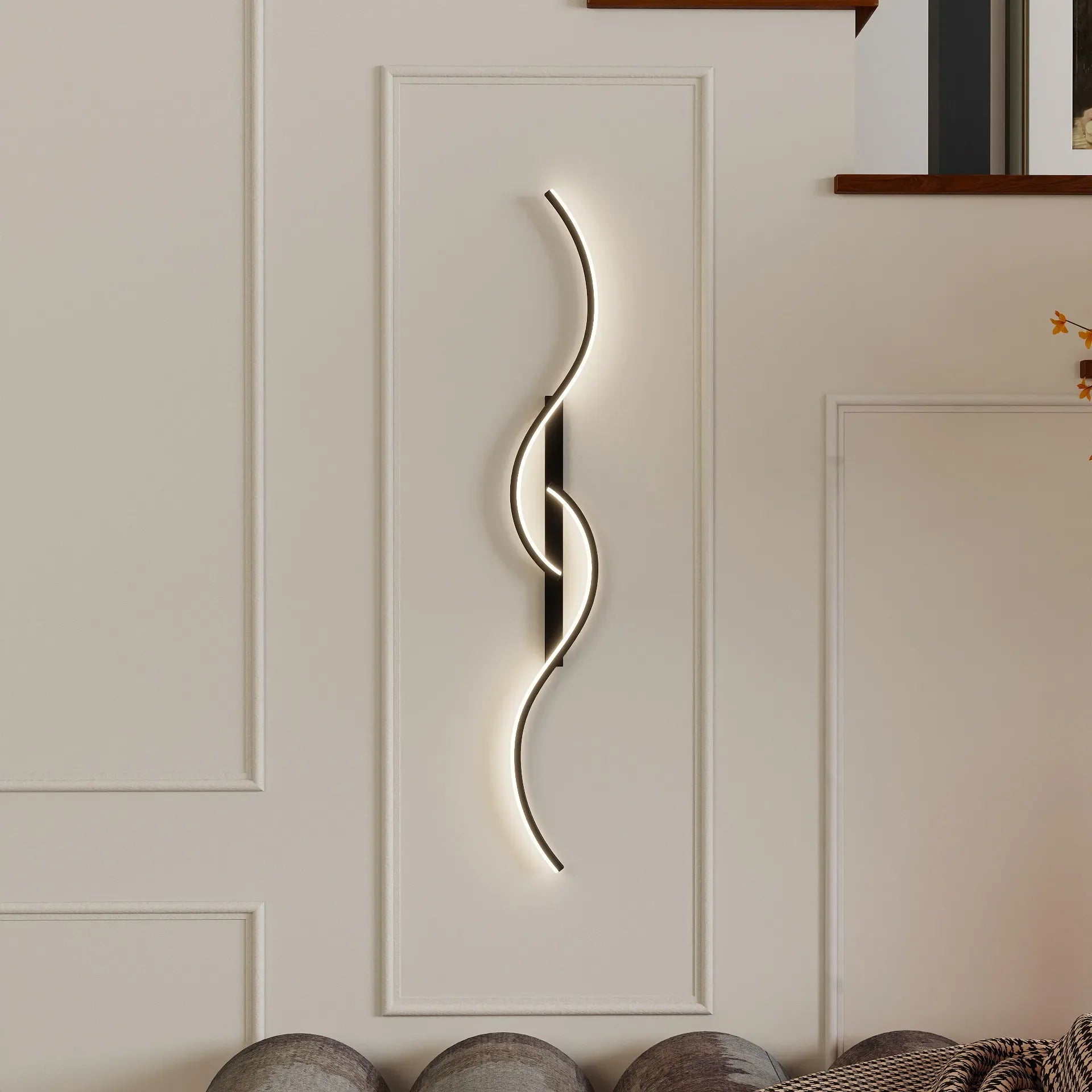 Applique da Parete Chic Moderna a Forma di Onda Allungata
