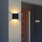 Applique a parete moderna semplice quadrata con sensore di corpo LED
