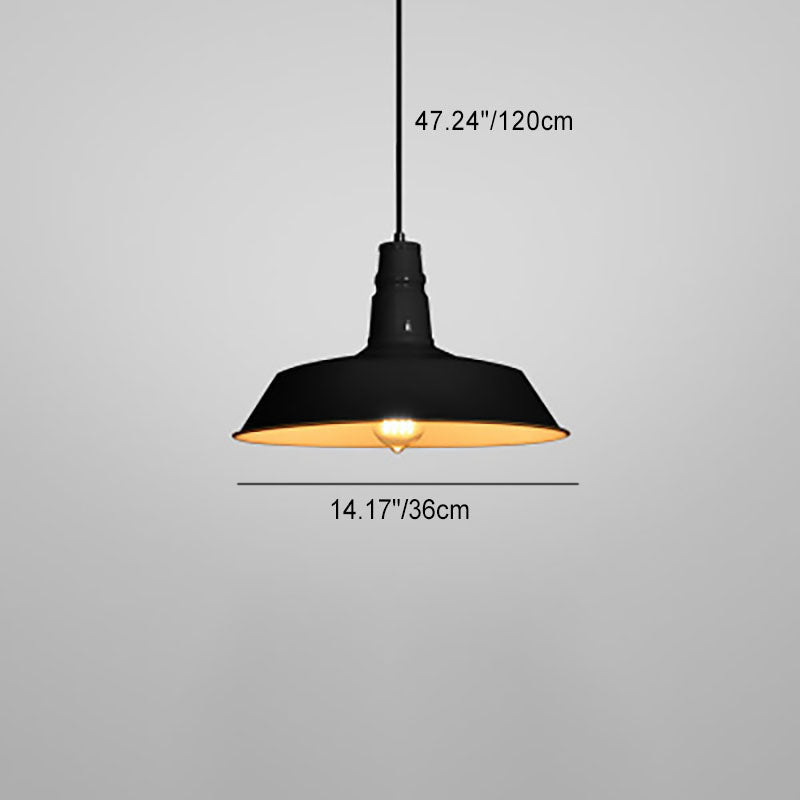 Lampadario Pendente Industriale Contemporaneo in Ferro a 1 Luce per Soggiorno