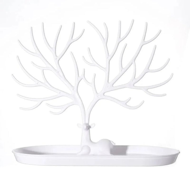 DeerCharm – Porta gioie con design a ramo di legno e base decorativa