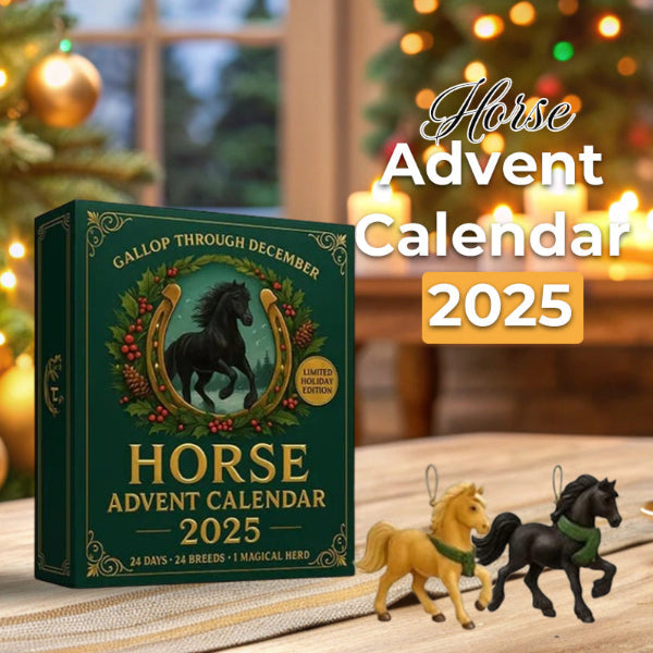 Calendario dell'Avvento Magico dei Cavalli 2025 – 24 Figure Dipinte a Mano per Amanti dei Cavalli